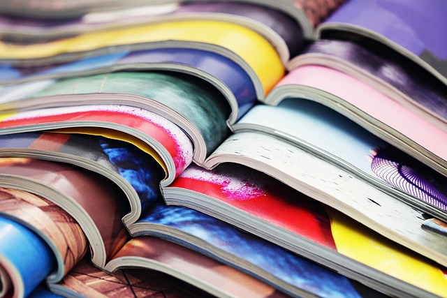 Magazin-Übersicht mit Finanzartikeln im dunklen Editorial-Layout